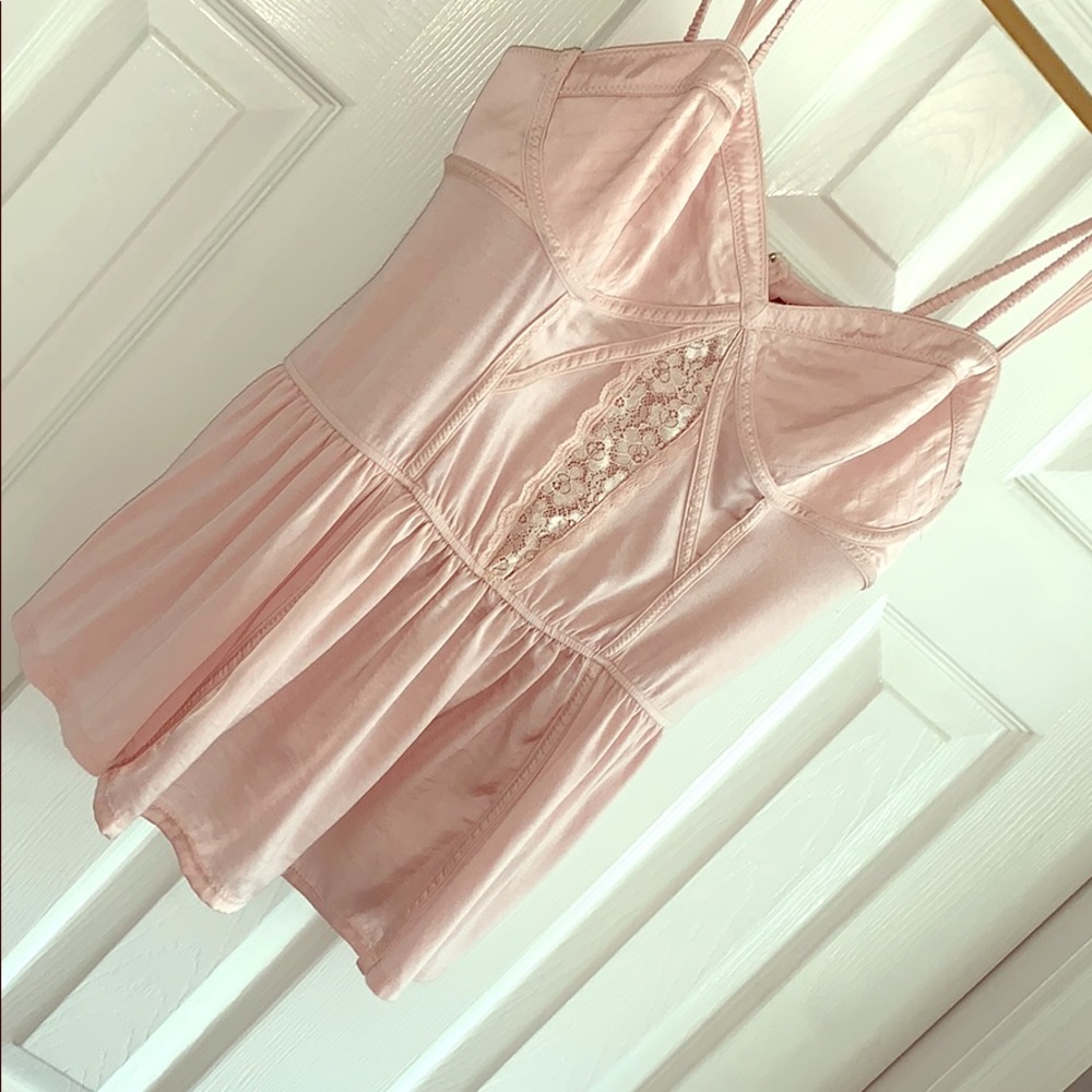 VS Pink peplum tank top